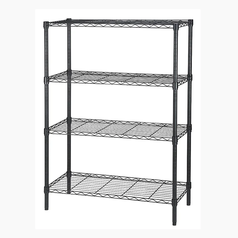 Storage Wire Shelving Rack Wire Shelves Four Tier Epoxy Paint Surface Treatment Shelves