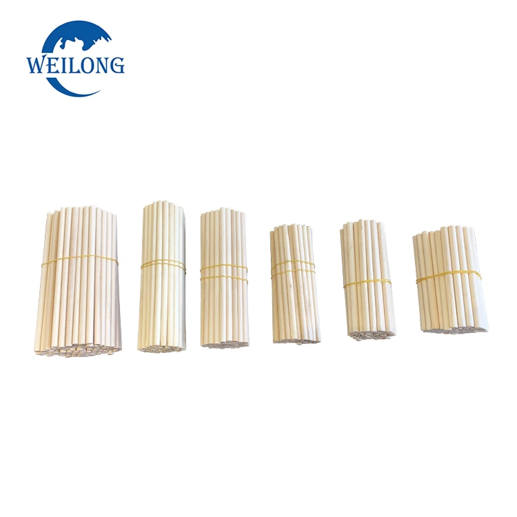 Disposable wood ice cream sugar sticks for cotton candy Birch Wood Round Sticks
