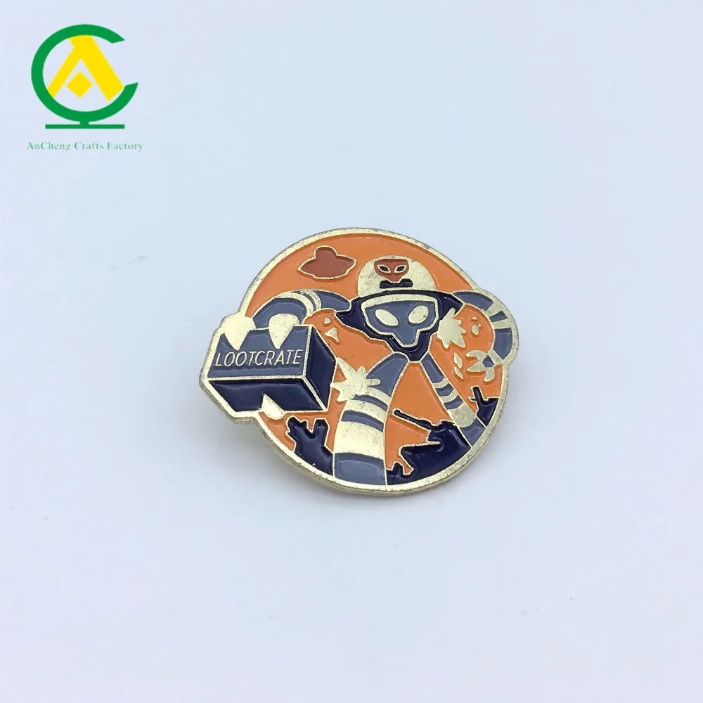 Fashion Zinc alloy iron metal plating united nations custom pin metal badge