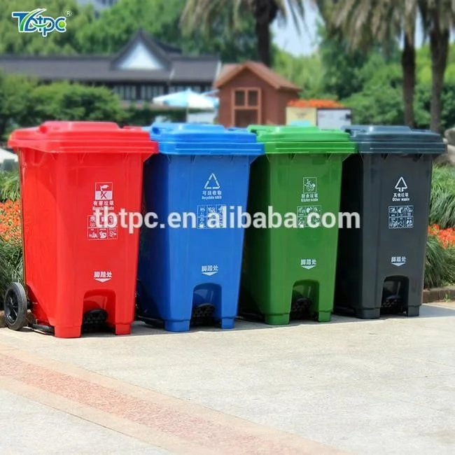 240L Plastic Dustbin Wheelie Waste Bin Plastic Recycle Bin