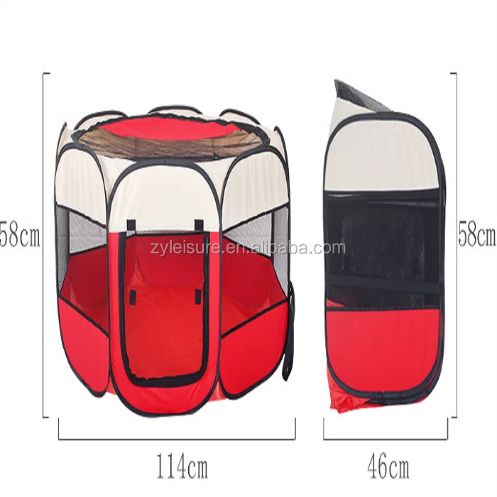 
automatic pop up pet tent with eight panels/dog cage/durable pets sided cage tent 