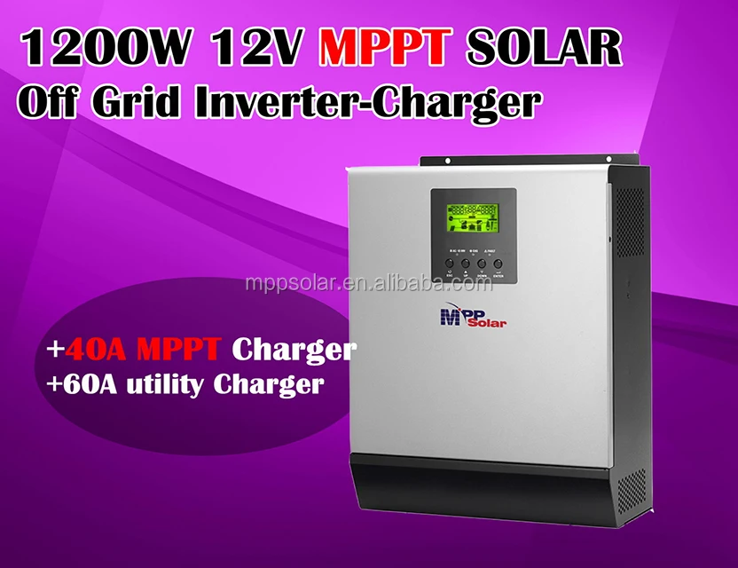 (MS) 1200w 12V 230vac mppt solar power inverter + 40A MPPT solar charger