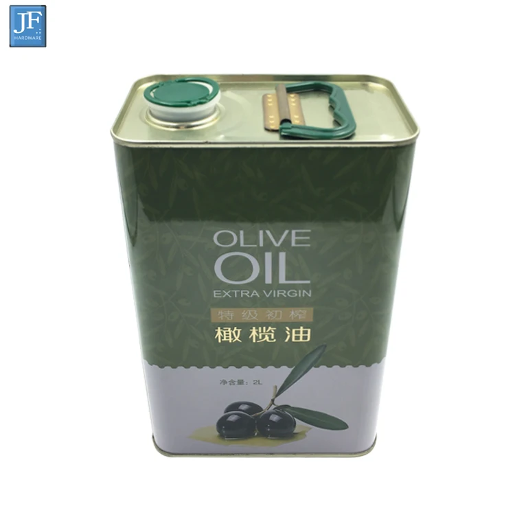 Wholesale Cooking Oil Food Grade Square 1 Liter Custom Olive Oil Metal Tin Cans