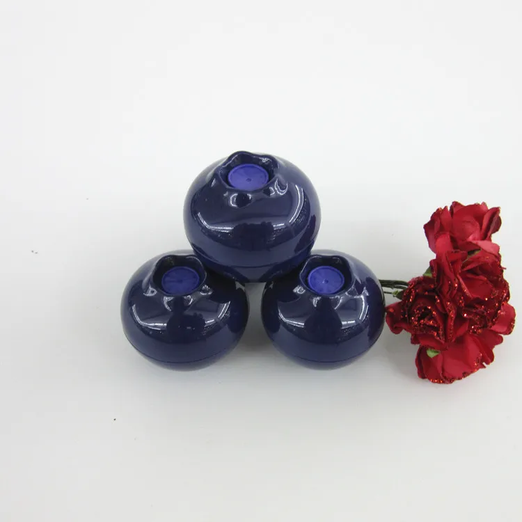 Nice pink color fruit shape plastic cosmetic bottle