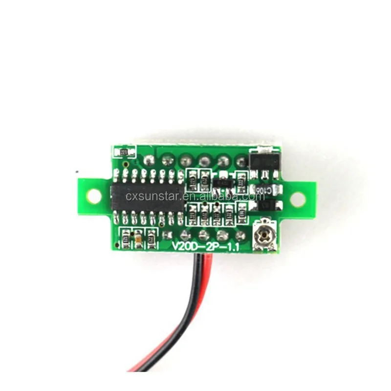 Mini LED Display Digital Voltmeter DC 3-30V Battery Monitor Car Voltage Tester Meter Monitor Auto White 2 Wires 0.36 Inch