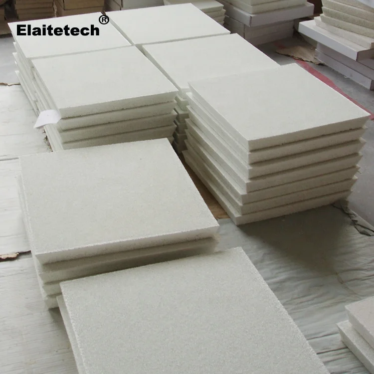 Aluminum foundry ceramic foam filter plate for filtering aluminum molten precision casting