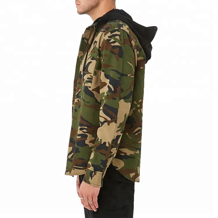 Fashion Men Hooded Green Camo Jacket,Bomber Jacket