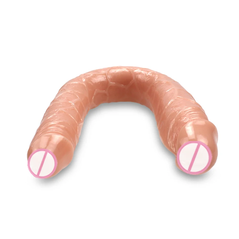 Gay masturbation long dildo sex toys double head big artificial penis for men