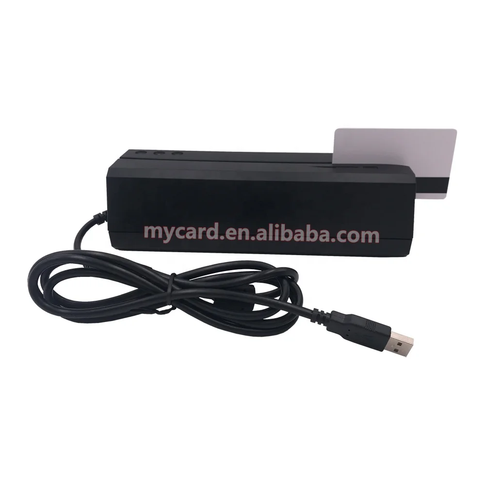 Совместимый MSR206 USB считыватель карт с магнитной полосой с программным обеспечением