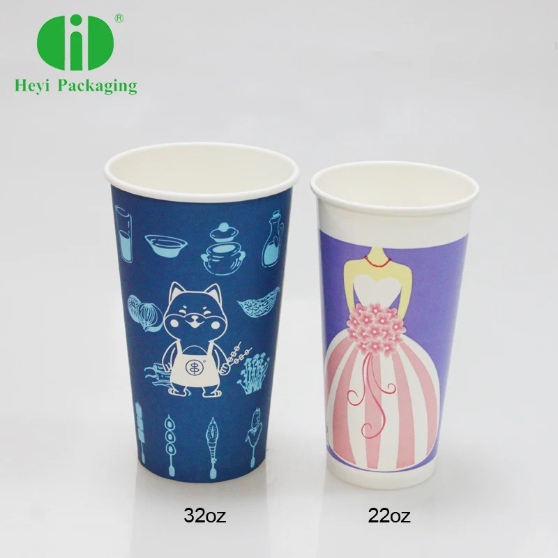 PE coated soda cold drinks single wall party disposable paper cups for juice