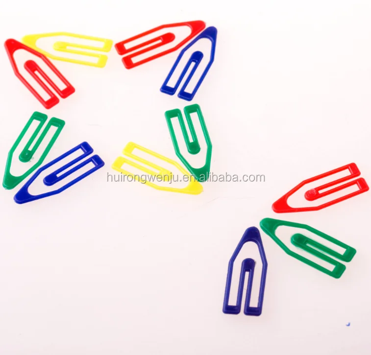 Office unique shaped plastic types of paper clips