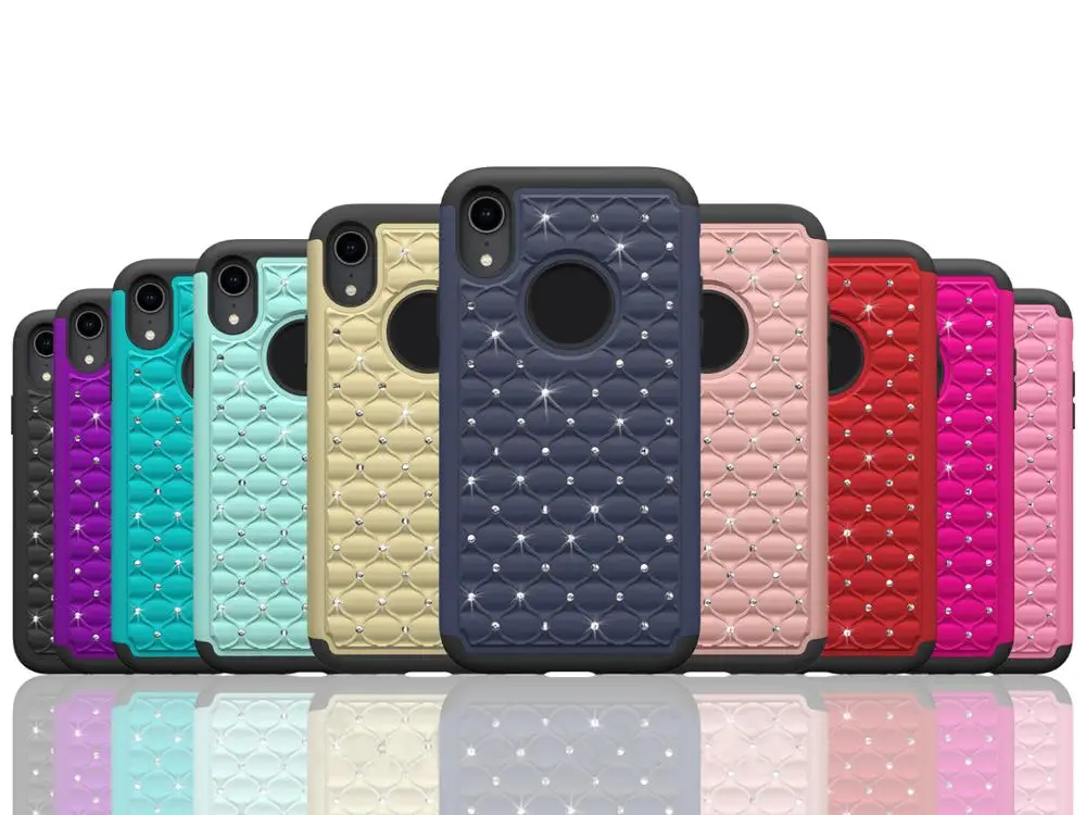 
Colourful Diamond Spot Drill Mobile Phone back cover Case For iphone 9 New products cell Phone case and Accessories for iphone 9 