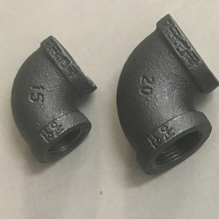 
sgs certified black elbow galvanized malleable iron pipe fittings 