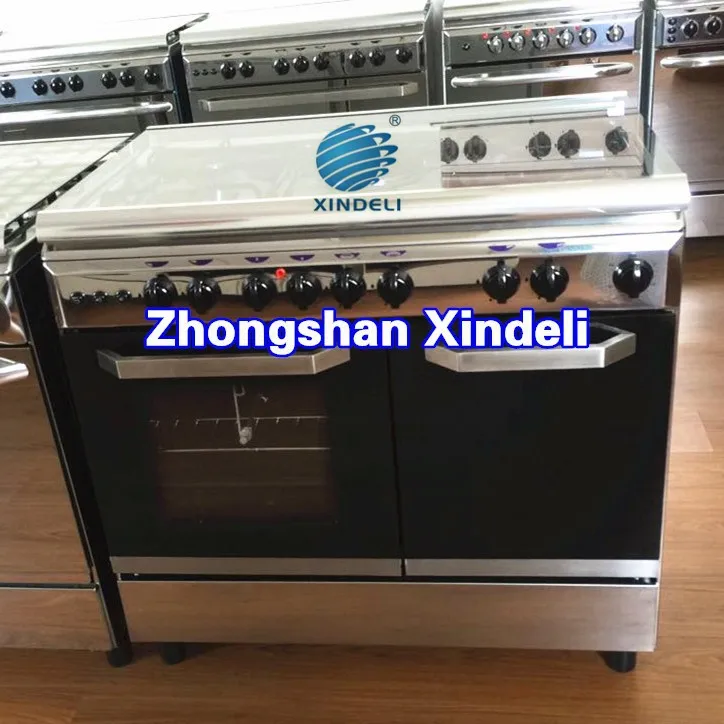 Freestanding cooker oven with Gas tank compartment