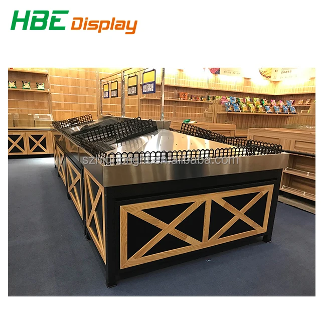 luxury store wood display rack fruit and vegetable rack
