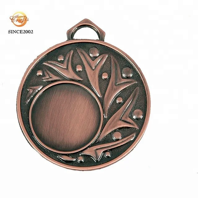 Cheaper metal blank laser engrave sticker insert race medal hanger