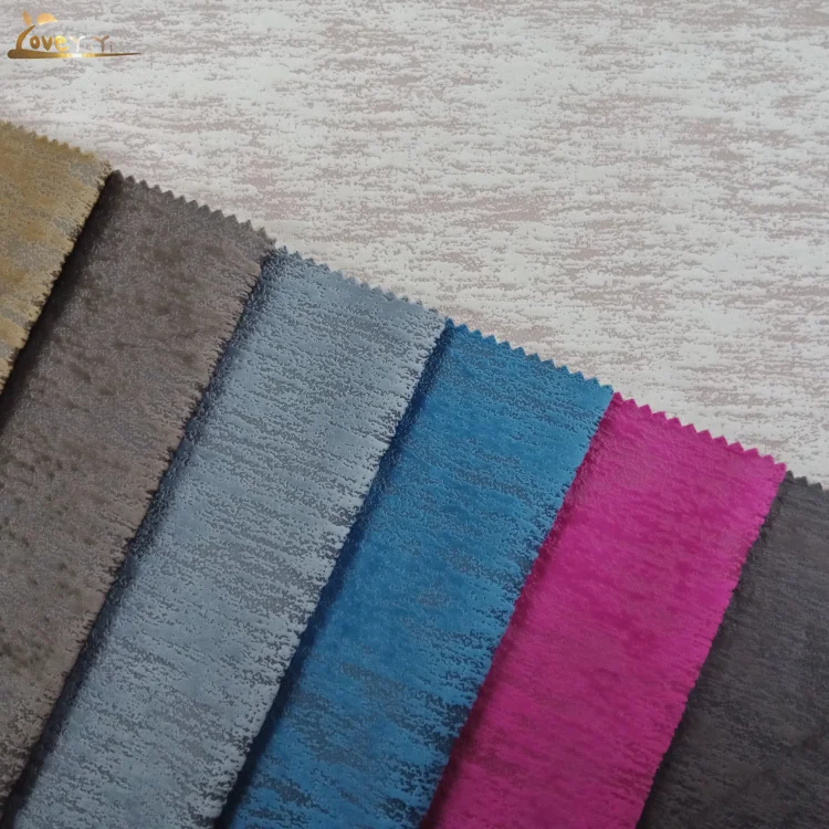High quality Soft Holland Velvet curtain fabric with special design bronzing velvet fabric wholesale price per meter