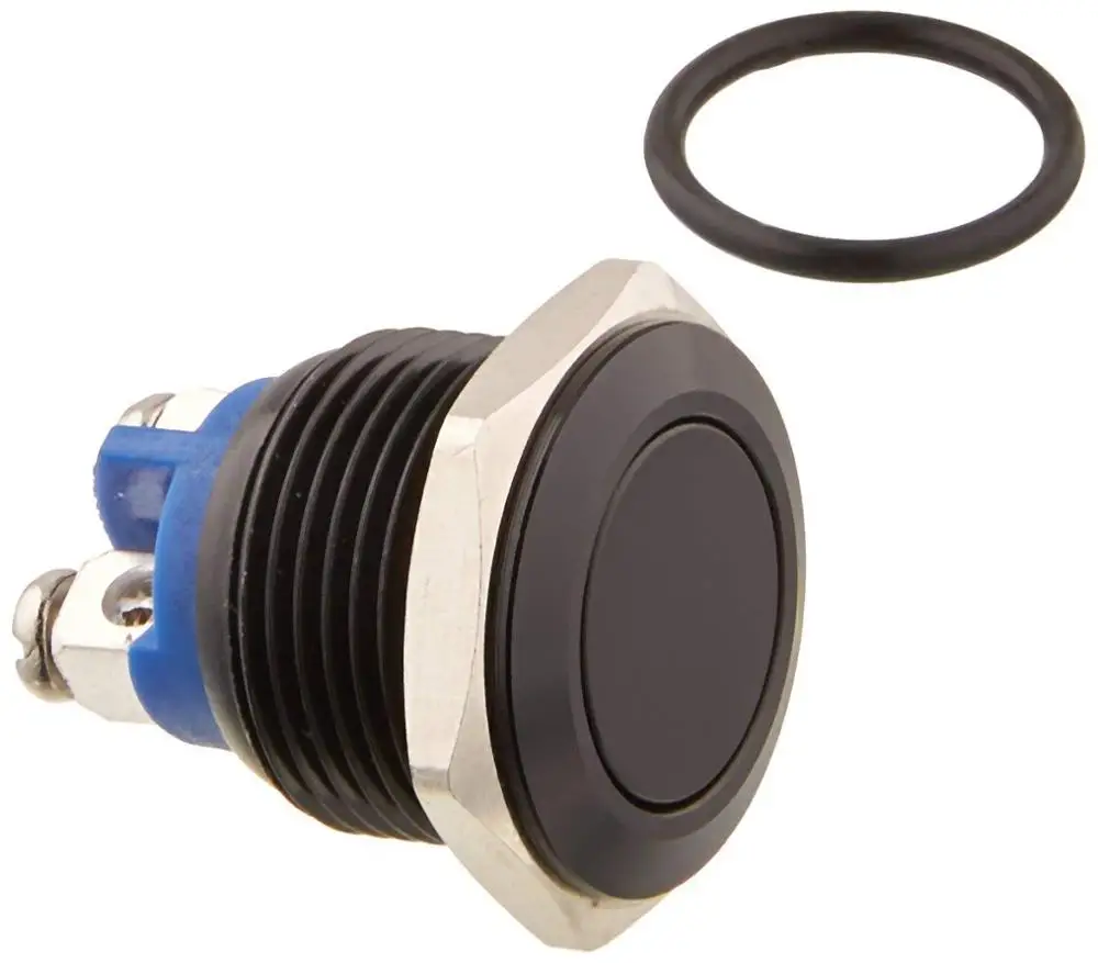 Металлический дверной звонок из нержавеющей стали, Водонепроницаемый самоблокирующийся звонок для автомобильного двигателя, 19 мм, 12 В