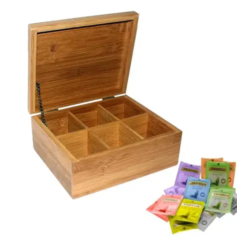 
Customized Natural Unfinished Compartment Wooden Tea Packaging Box 