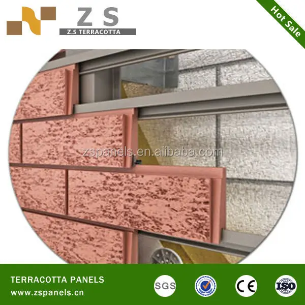 Dry hanging system fasade clinker full body split tile series,Decoration Clay material klinker facade tile, building clay tiles