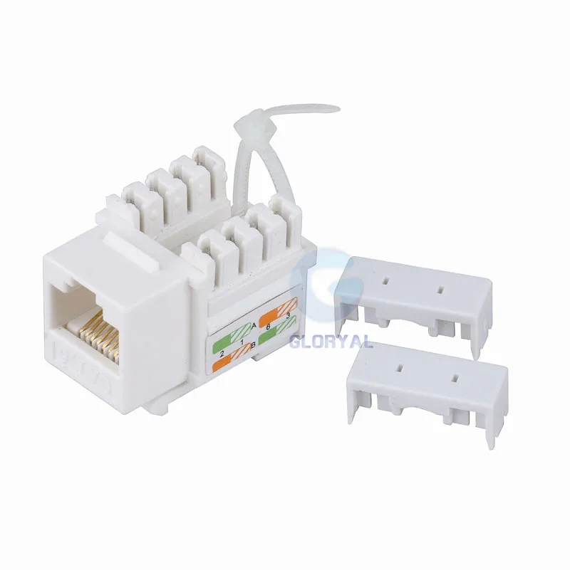 Hot RJ45 Cat6 or cat.5e Keystone Jack with cable tie