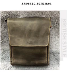 Fashion new arrival genuine leather men shoulder sling bag for man one year guarantee wholesale vintage style discount in stock