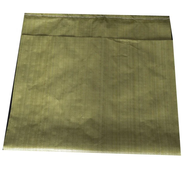 Lowest price strong quality disposable packing construction waste plastic PP woven green military sand bags