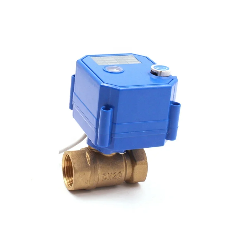 CWX-25S 2 way mini electric actuator motor operated ball valve brass stainless water valve actuator control valve
