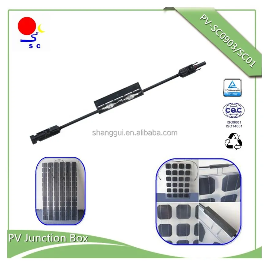 BIPV double glass PV-SC0903 solar module IP65 solar junction box small combiner