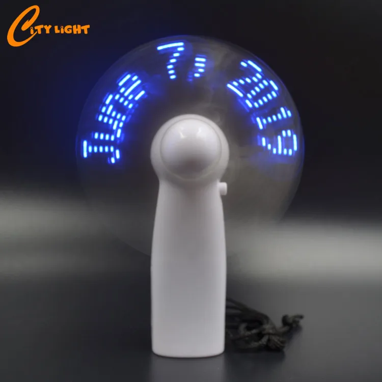 Wedding Gifts Cooling Battery Operated Portable Message Fan Rechargeable Fan with Led Light
