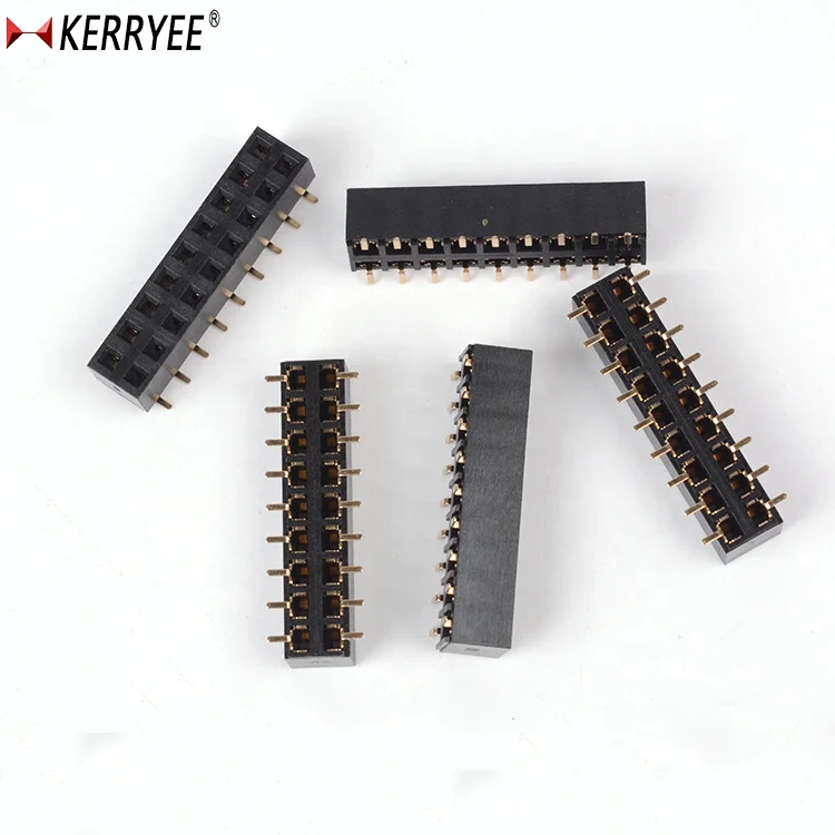 Двухрядный гнездовой разъем 2,54 мм SMT 2*9P