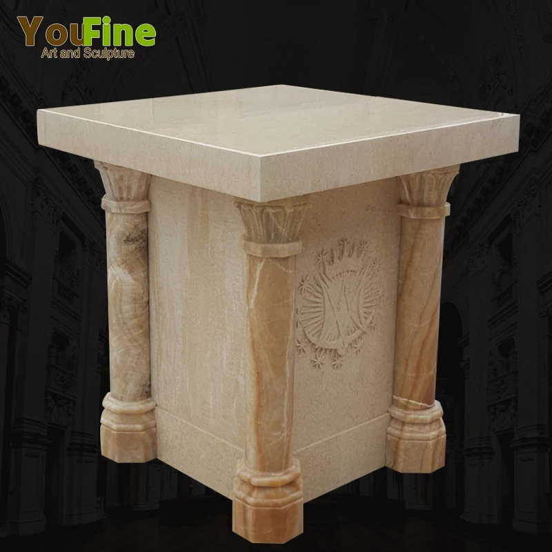 
Beige marble Church altar table  (60713131460)