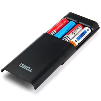 
Tomo V8-4 Portable Extra LCD Display 18650 USB Battery Charger Power Bank with 4 Slots For iPhone Samsung HTC iPad 