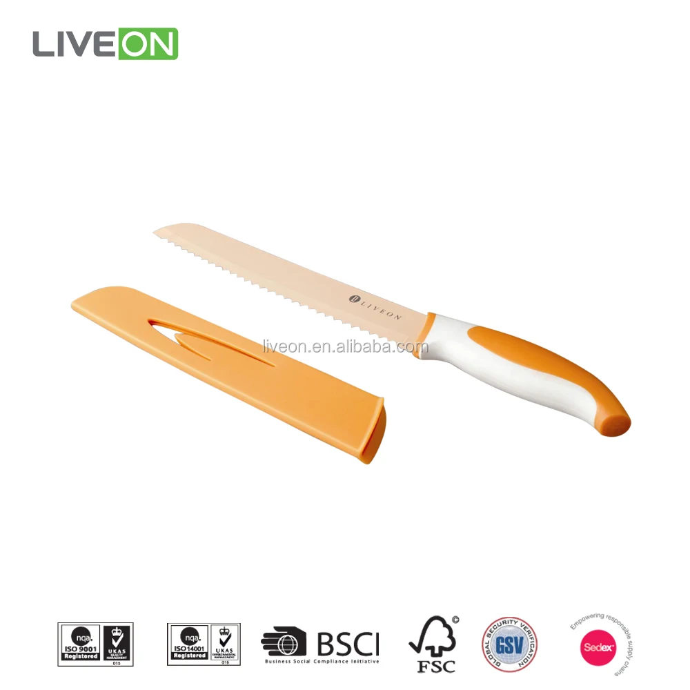 Красочные Лезвие 8 дюймов Нож Для Хлеба с Шелковой Печати Шаблон для Кухни