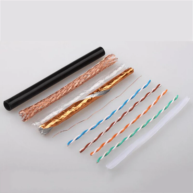 
outdoor ethernet cable cat6 cable 305m price 23AWG copper core With aluminum foil shield and metal braided mesh 