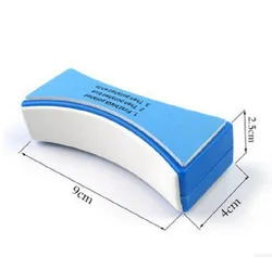 Disposable Blue& White Block Nail Shining Buffer sponge nail file