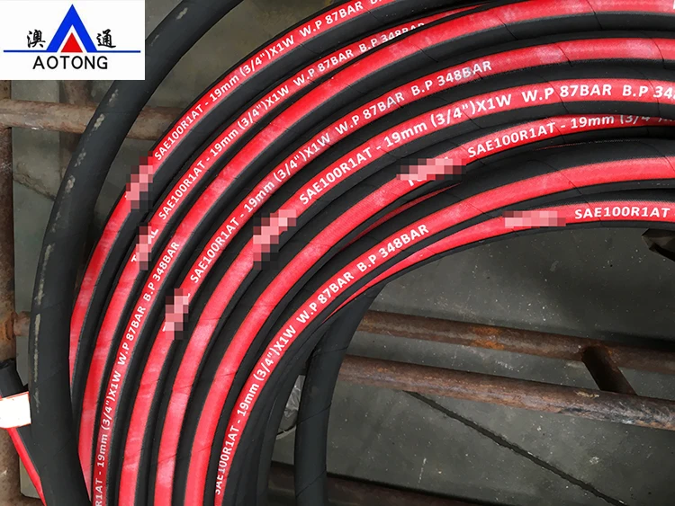 6SP, спиральный стальной проволочный усиленный гидравлический резиновый шланг высокого давления