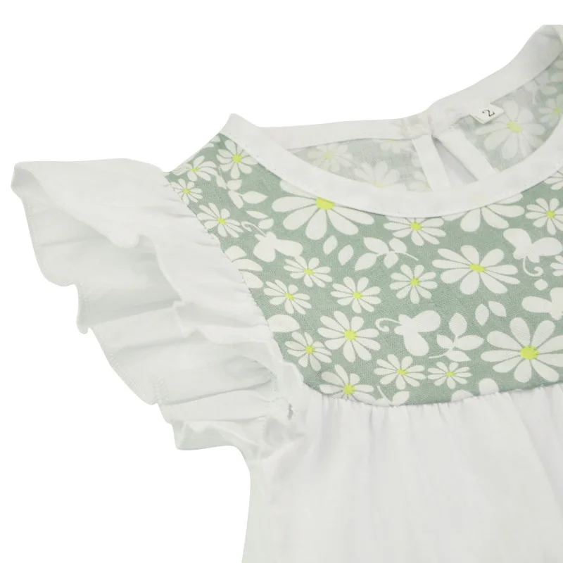 New Mold 1 Year Children Clothes Flower Girl Dress Cute Baby Girls Dresses Ruffle Sleeve Baby Girls Clothes Short Sleeve Long