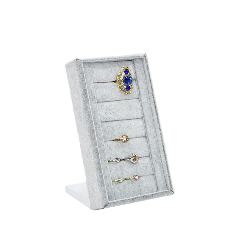 Suede ring rack bracelet display rack earrings display board storage box jewelry display props wholesale