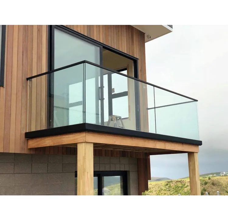 Hot Sale Aluminum U Channel Base Frameless Glass Railing for Indoor and Outdoor