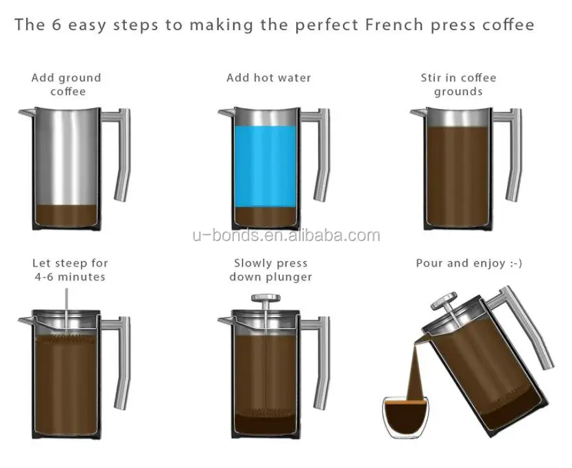 1000ml French press coffee and tea press