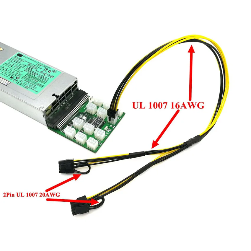 6Pin 8Pin Pcie Биткойн кабель для майнинга