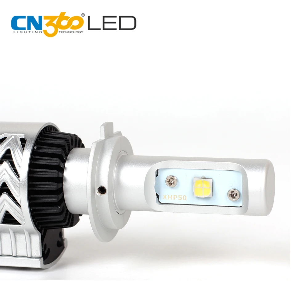 Белый 6000 К XHP50 12 В Авто светодиодные фары Conversion Kit H1 H7 9005