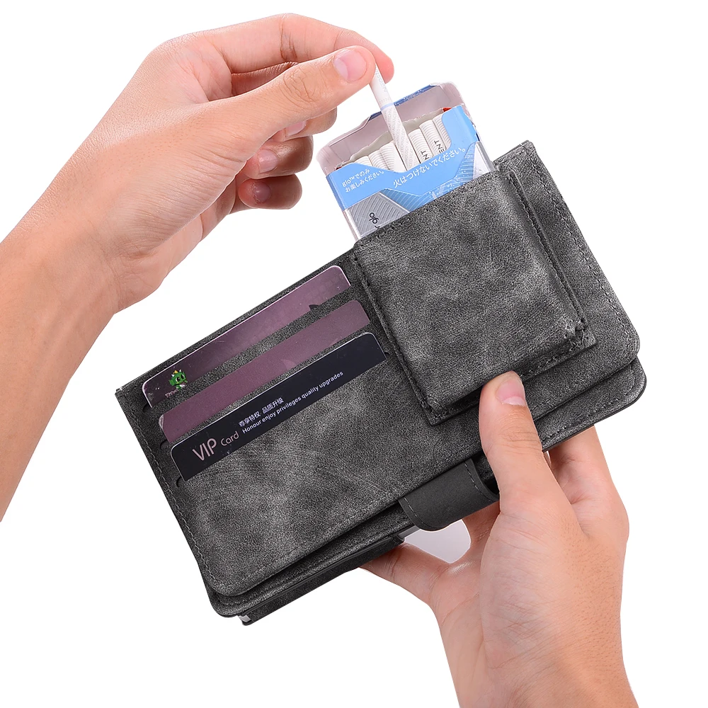 
Book Design Factory Customize Leather Flip Wallet Case for Electronic Cigarette GLO wallet PU case 