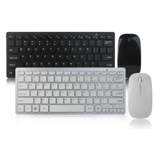 multicolor ultra slim 2.4g wireless chiclet keyboard and mouse