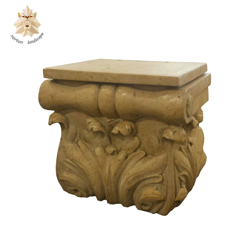 
Carved stone pillars marble column base NTMH-024Y 
