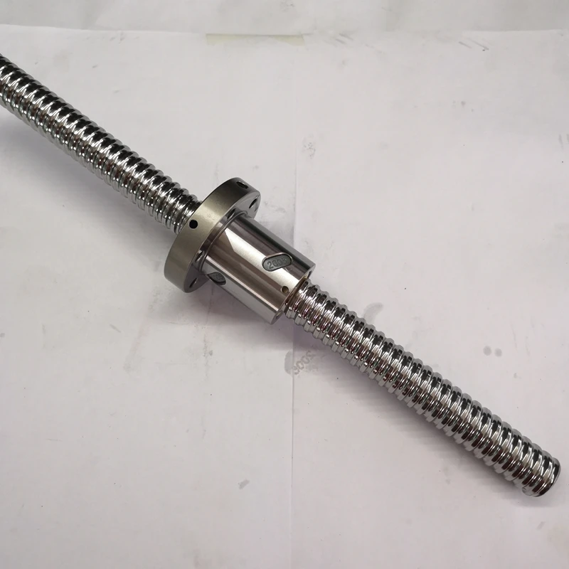 SFI2005 round flange nut c5 ground ballscrew 2500mm kits with ballscrew support bearing for cnc machines