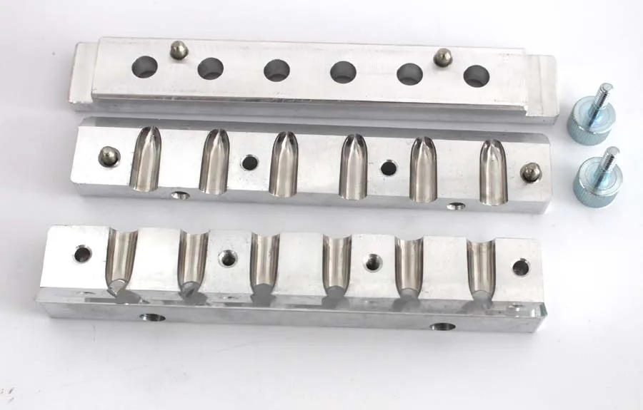 6 cavities Aluminium lipstick mould 12.1 mm,   DIY lip stick filling mould