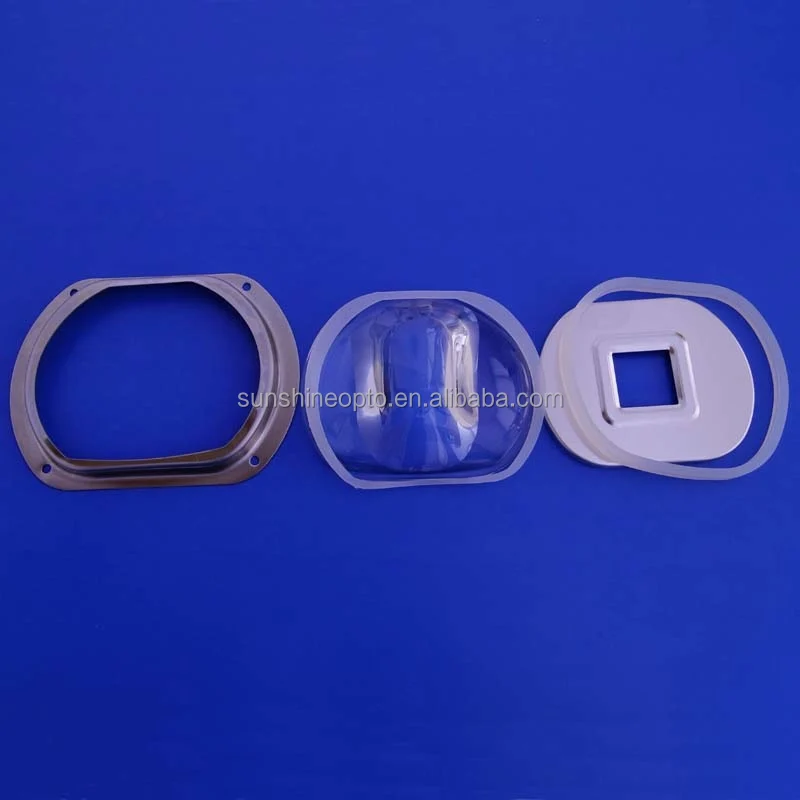 107mm 100w Aspheric Led Optical Glass Lens For Street Light