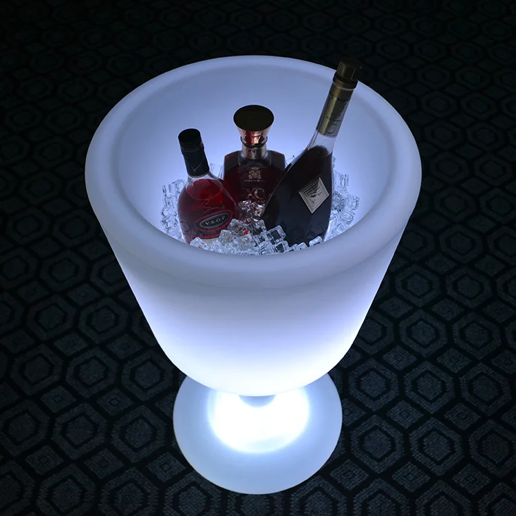 Wine cup LED ice bucket/garden party decorative wine bucket/ large beer  holders with LED lights